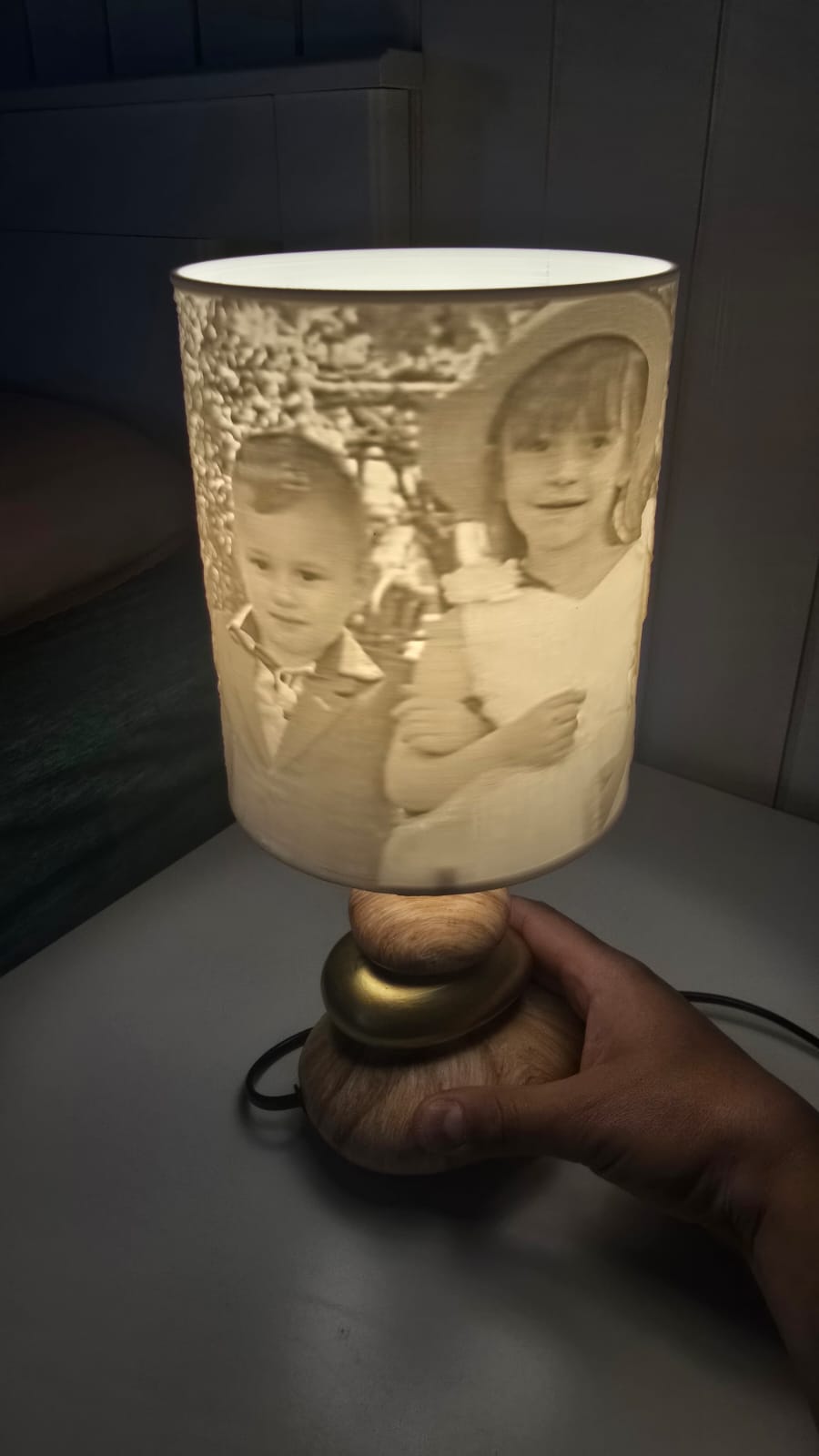 Lámpara de pared litofanía